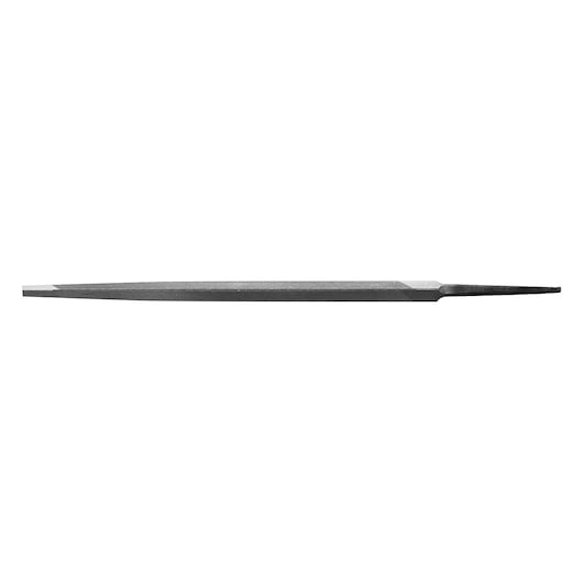 STANLEY 22-306 flat hand file, metal tool, side angle photo on white background.