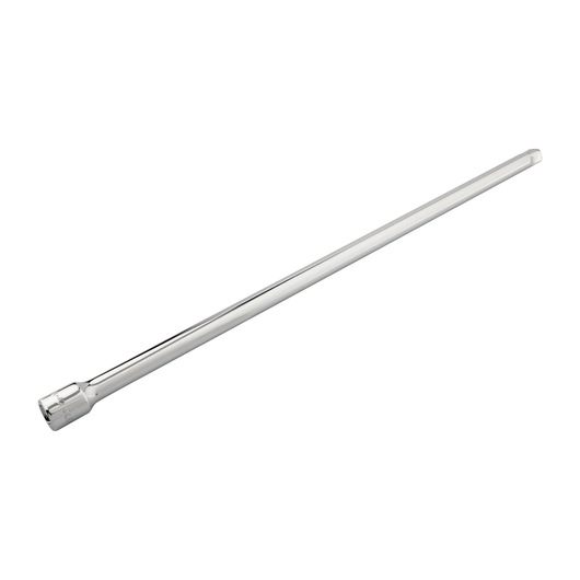 STANLEY 4-86-372 chrome socket extension bar, hand tool, side angle on white background.