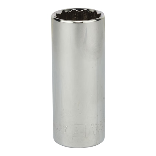 STANLEY 4-86-432 chrome deep socket, product photography on white background.