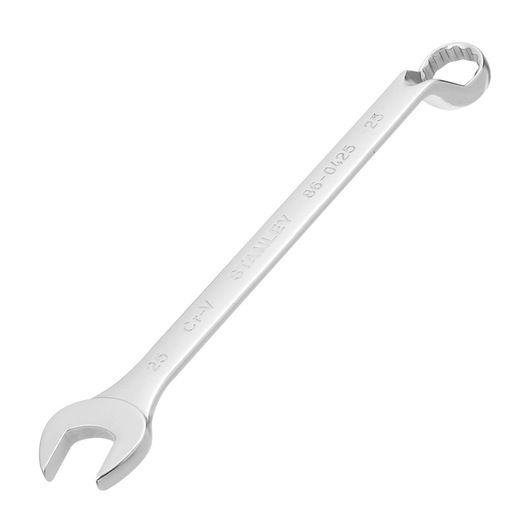 STANLEY 86-0425 combination wrench, silver finish, angled view on white background.