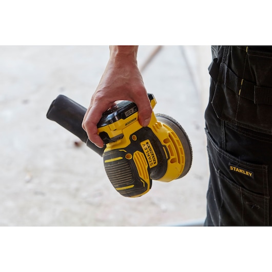 Combo Lijadora roto orbital inalámbrica  20V +  batería 2Ah+ cargador 2A + bolsa. Sistema V20
