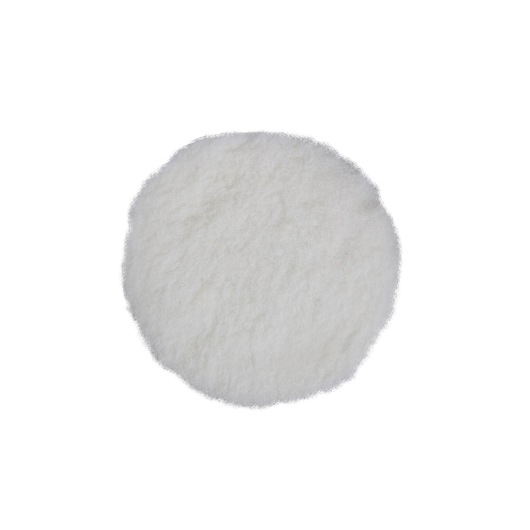 STANLEY STGP1318K white round polishing pad, top view, photography product on white background.