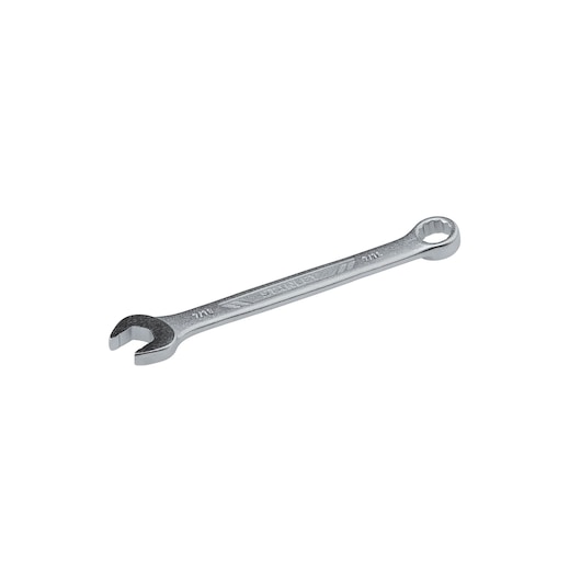 STANLEY STMT72832 silver combination wrench, photography of angled view on white background.